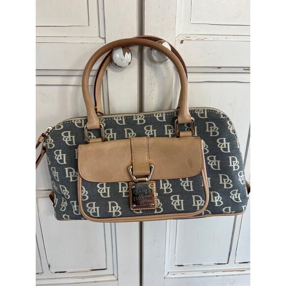 Dooney & Bourke monogram canvas handbag satchel bag - Picture 1 of 8